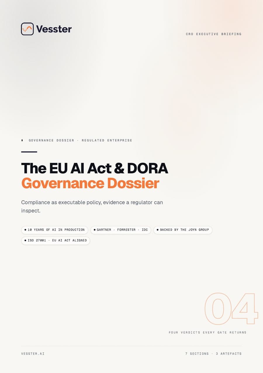 The EU AI Act & DORA Governance Dossier — cover